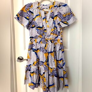 Anthropologie Somerset Mini XS
new Blue and Yellow Abstract Dress